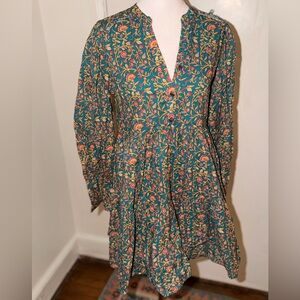 Celina Moon Long Sleeve Shirt Dress Mini